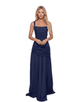 Essential Ribbed MIdi Dress - Navy Blue