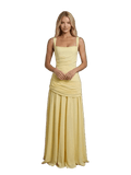 Essential Ribbed MIdi Dress - Yellow