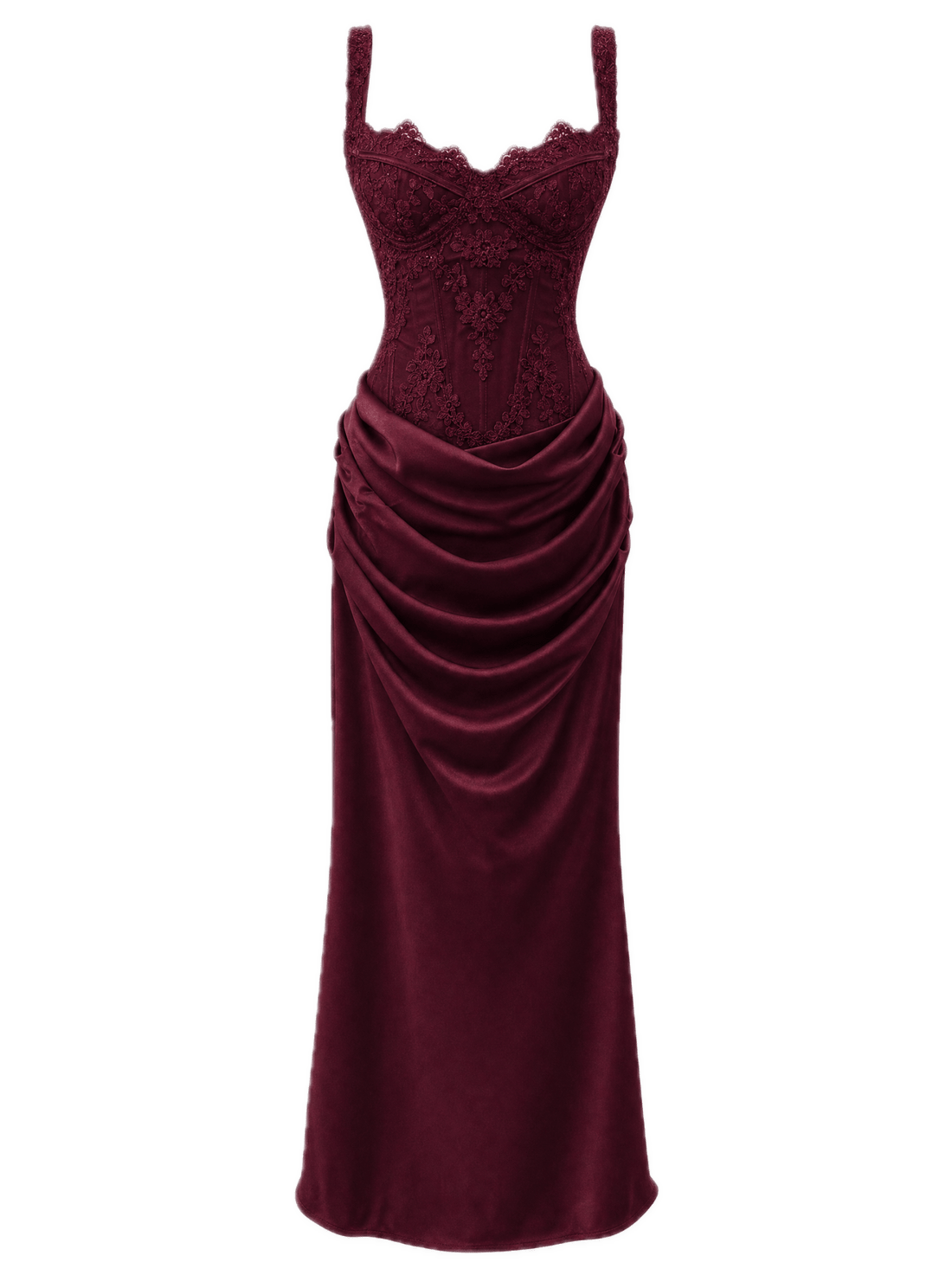 Roma Maxi Dress- Burgundy - velourea