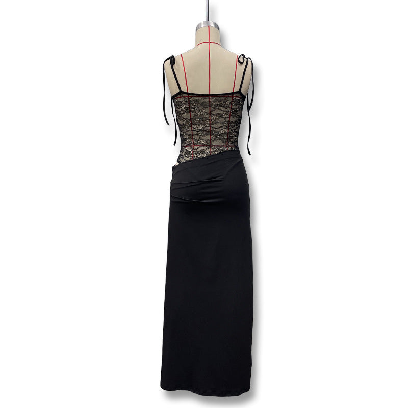 שמלת מקסי תחרה | Lace Corset Maxi Dress