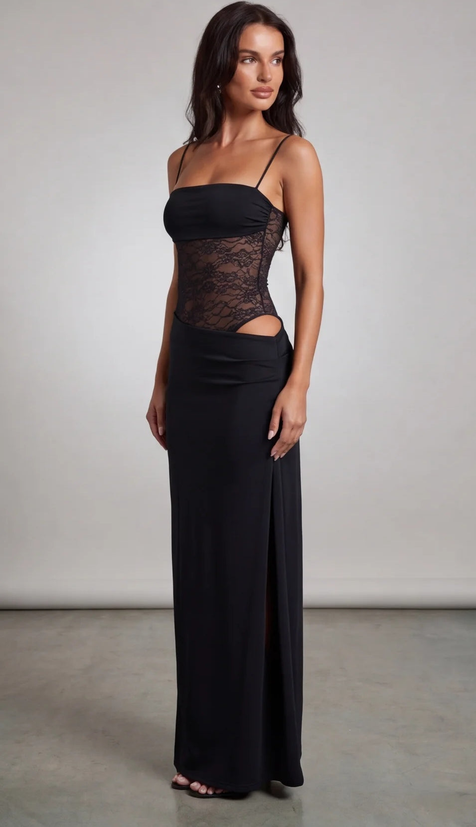 שמלת מקסי תחרה | Lace Corset Maxi Dress
