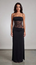 שמלת מקסי תחרה | Lace Corset Maxi Dress