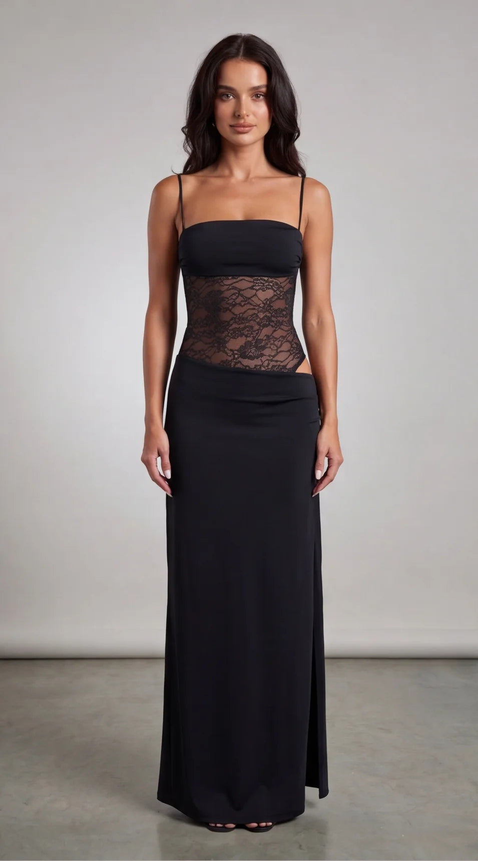 שמלת מקסי תחרה | Lace Corset Maxi Dress