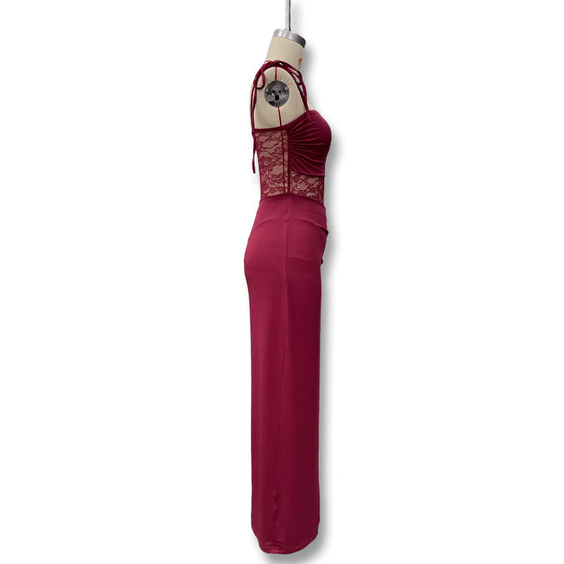 שמלת מקסי תחרה | Lace Corset Maxi Dress