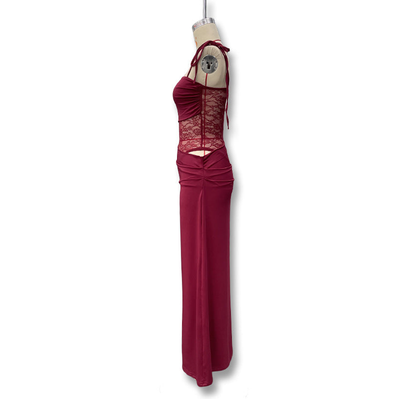 שמלת מקסי תחרה | Lace Corset Maxi Dress