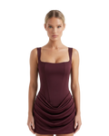 The Cornelia Mini Dress - Bordeaux