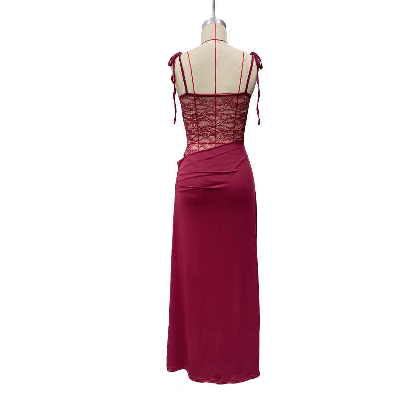 שמלת מקסי תחרה | Lace Corset Maxi Dress