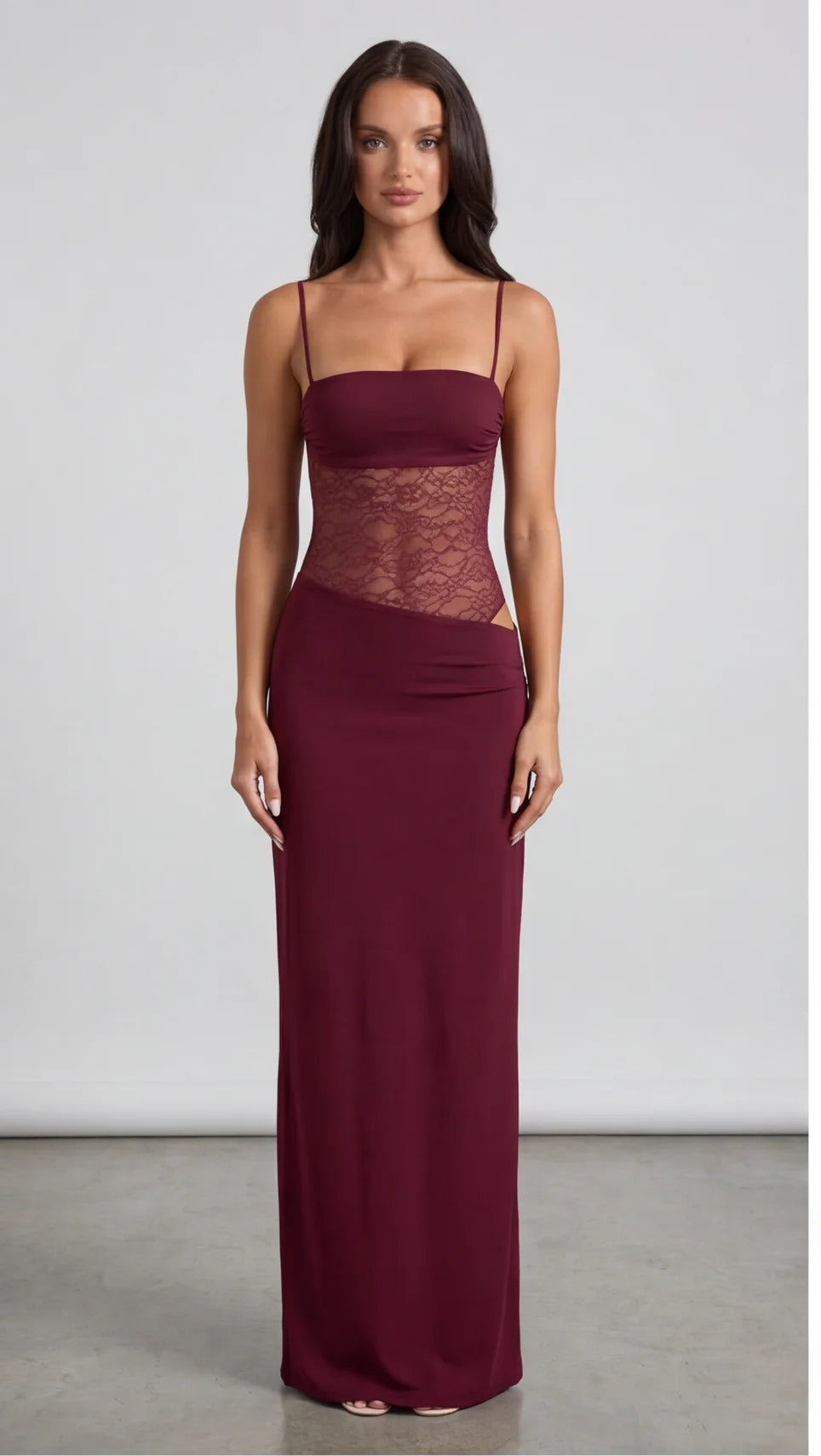 שמלת מקסי תחרה | Lace Corset Maxi Dress