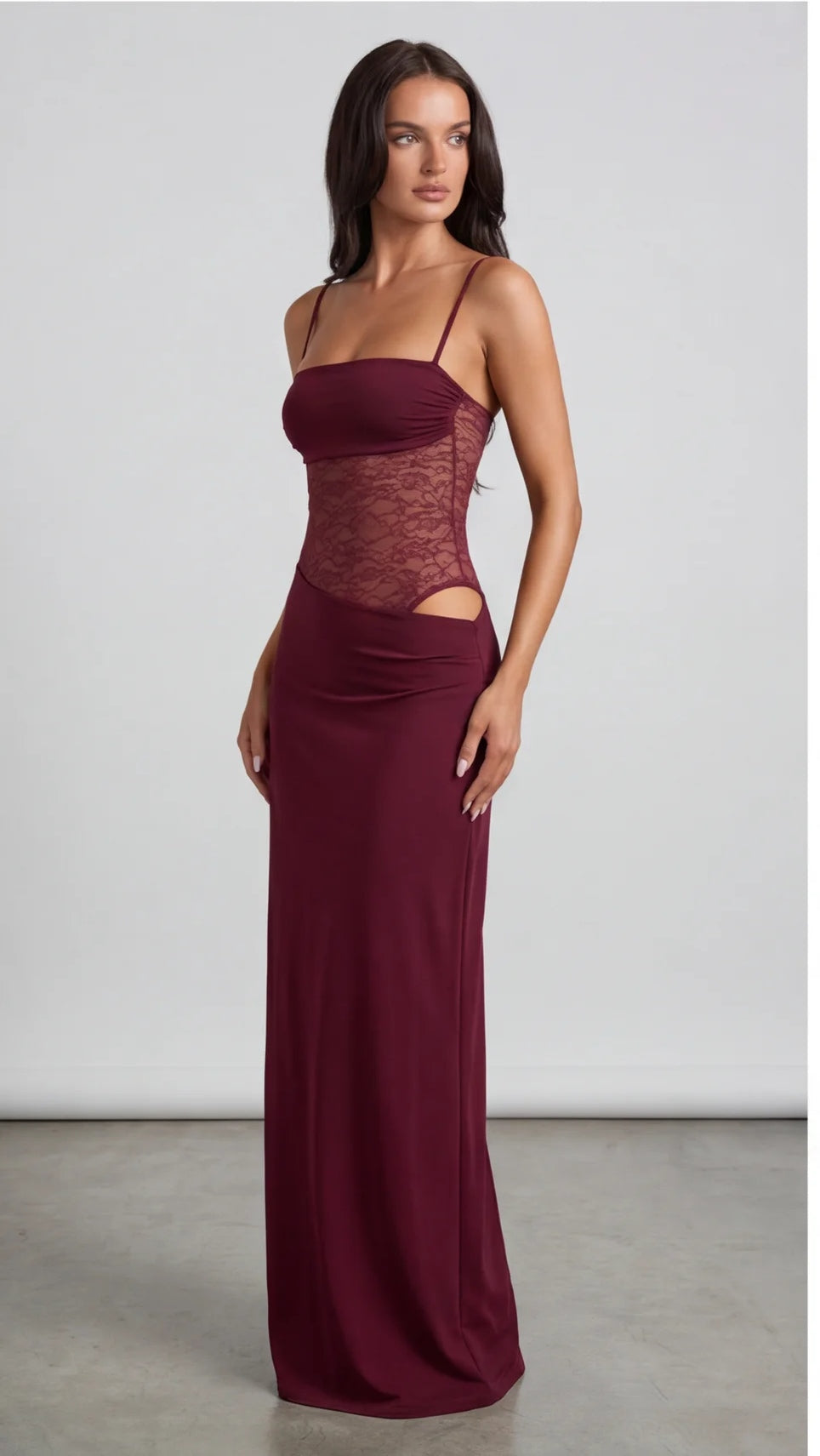 שמלת מקסי תחרה | Lace Corset Maxi Dress