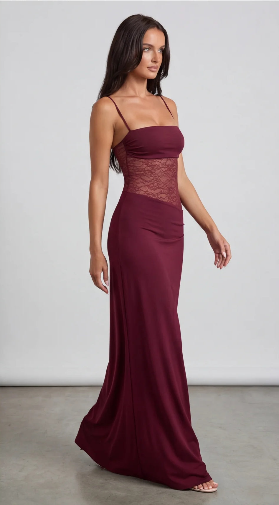שמלת מקסי תחרה | Lace Corset Maxi Dress