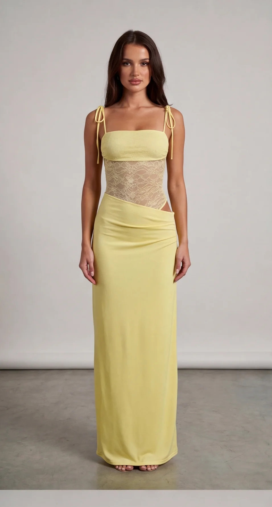שמלת מקסי תחרה | Lace Corset Maxi Dress