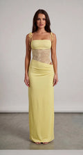 שמלת מקסי תחרה | Lace Corset Maxi Dress