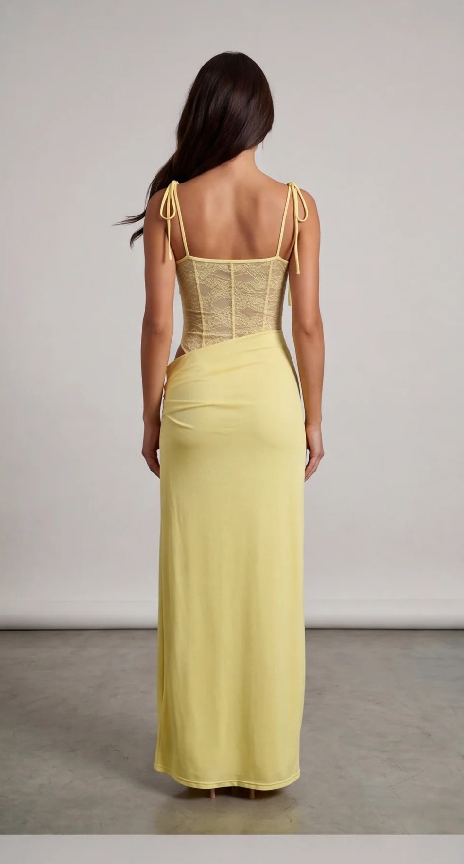 שמלת מקסי תחרה | Lace Corset Maxi Dress
