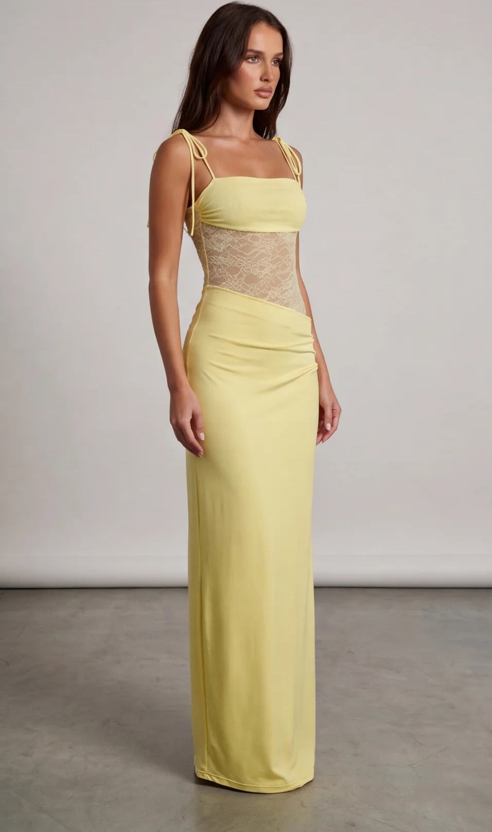 שמלת מקסי תחרה | Lace Corset Maxi Dress