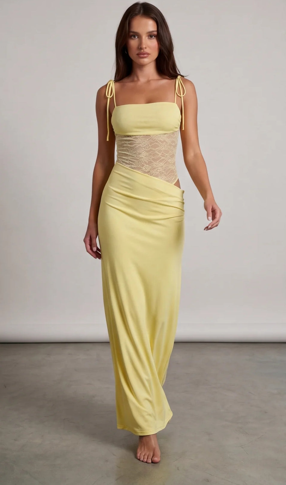 שמלת מקסי תחרה | Lace Corset Maxi Dress