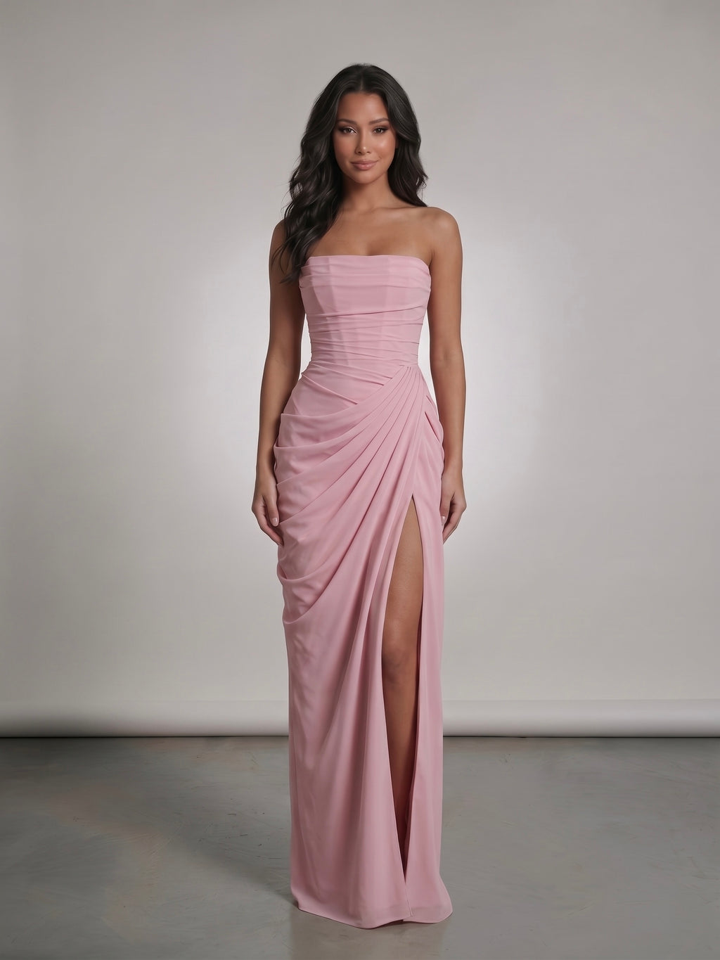 Royal Drape Dress - Pink