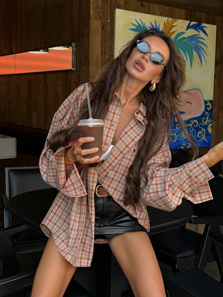 חולצת אוברסייז משובצת