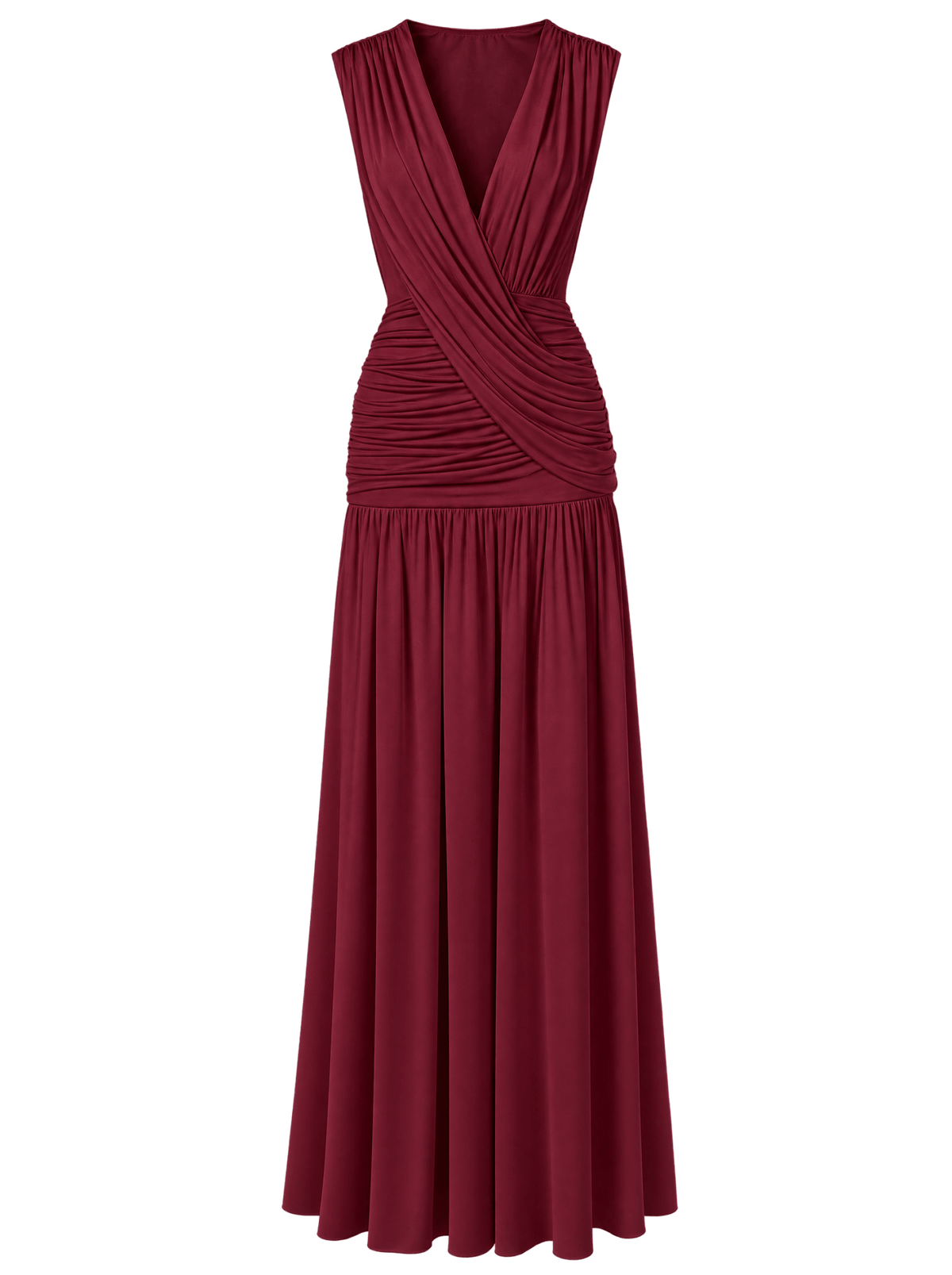 Athena Maxi Dress Wine Red - velourea