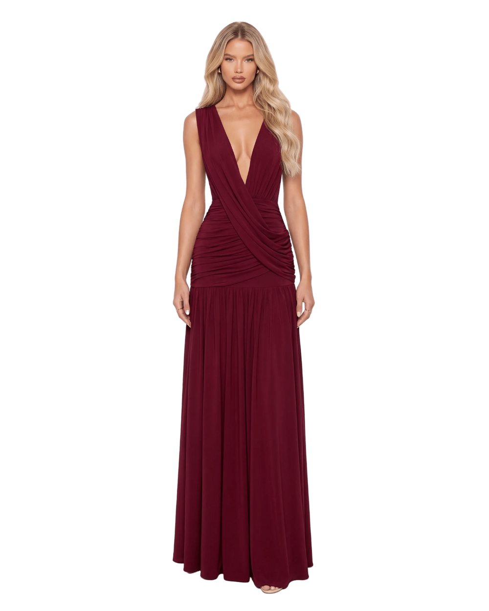 Athena Maxi Dress - Wine Red
