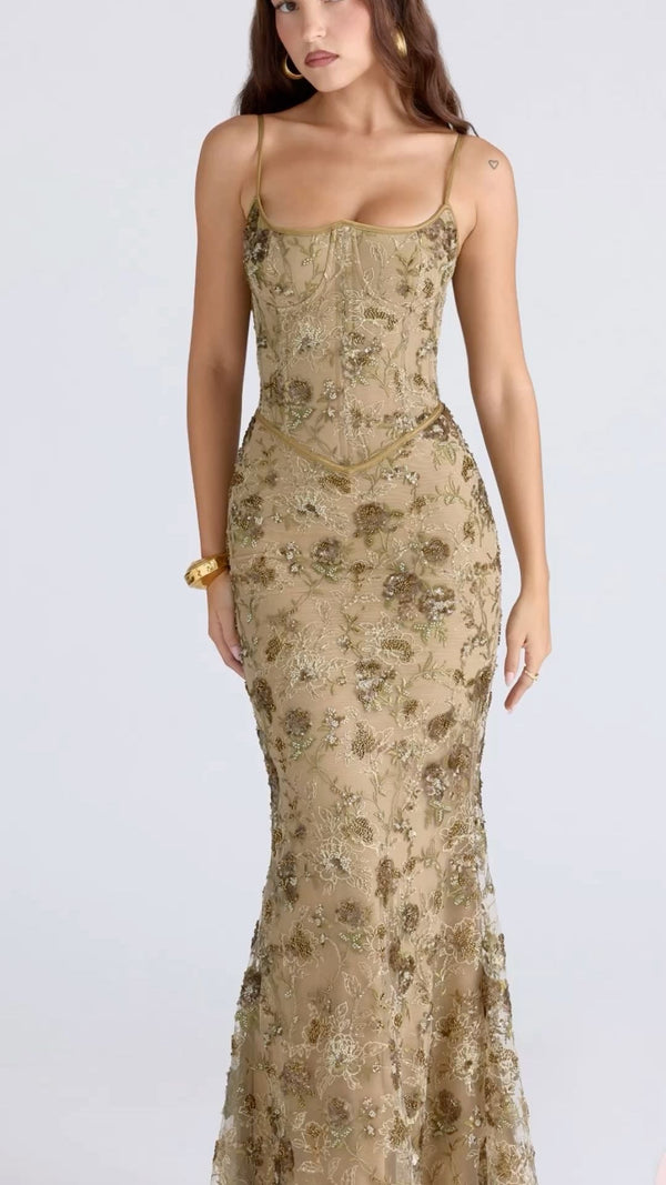 Dark flower dress - velourea