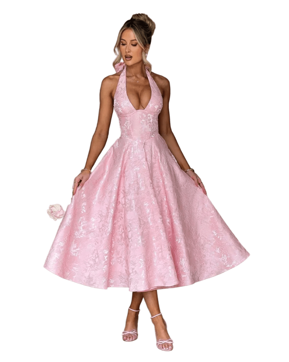 Effie Midi Dress - Pink