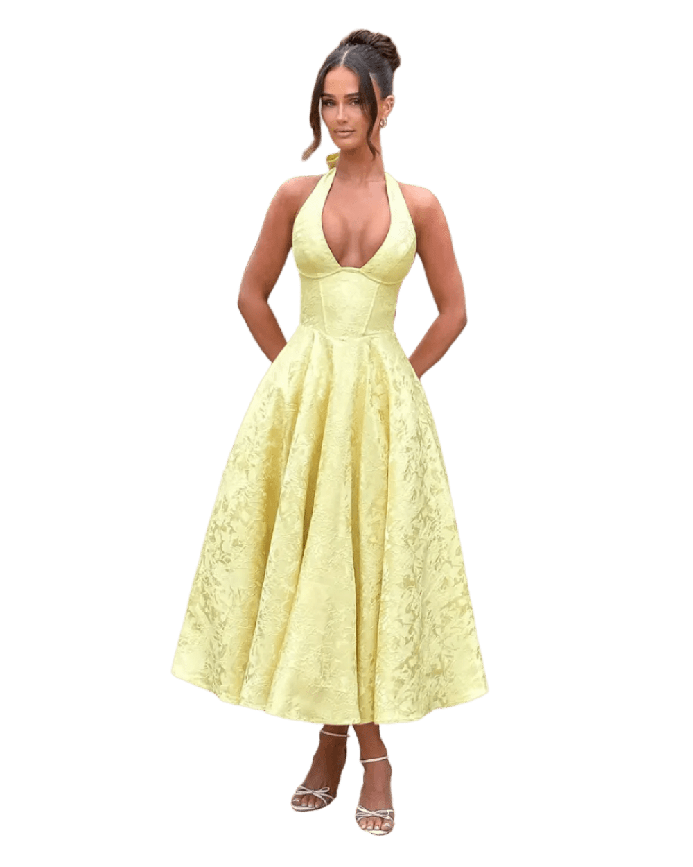 Effie Midi Dress - Yellow