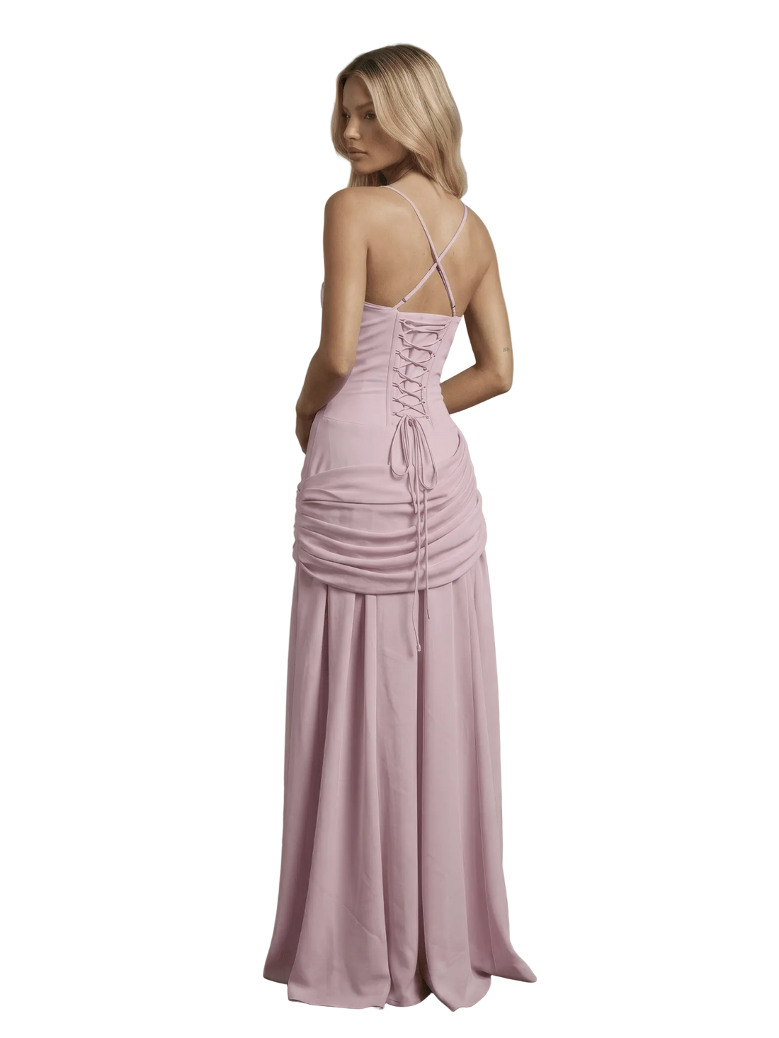 Essential Ribbed MIdi Dress - Pink - velourea