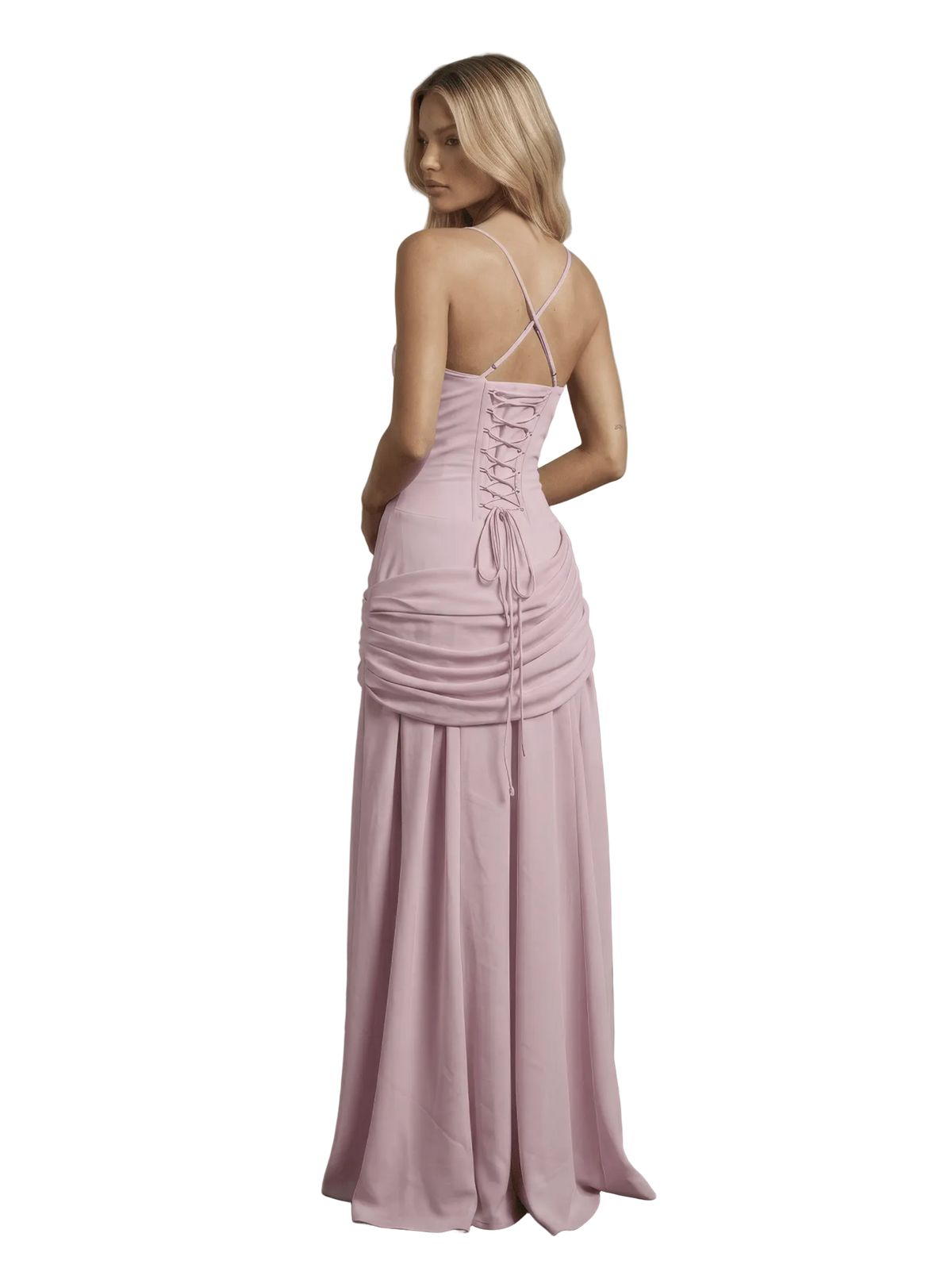Essential Ribbed MIdi Dress - Pink - velourea