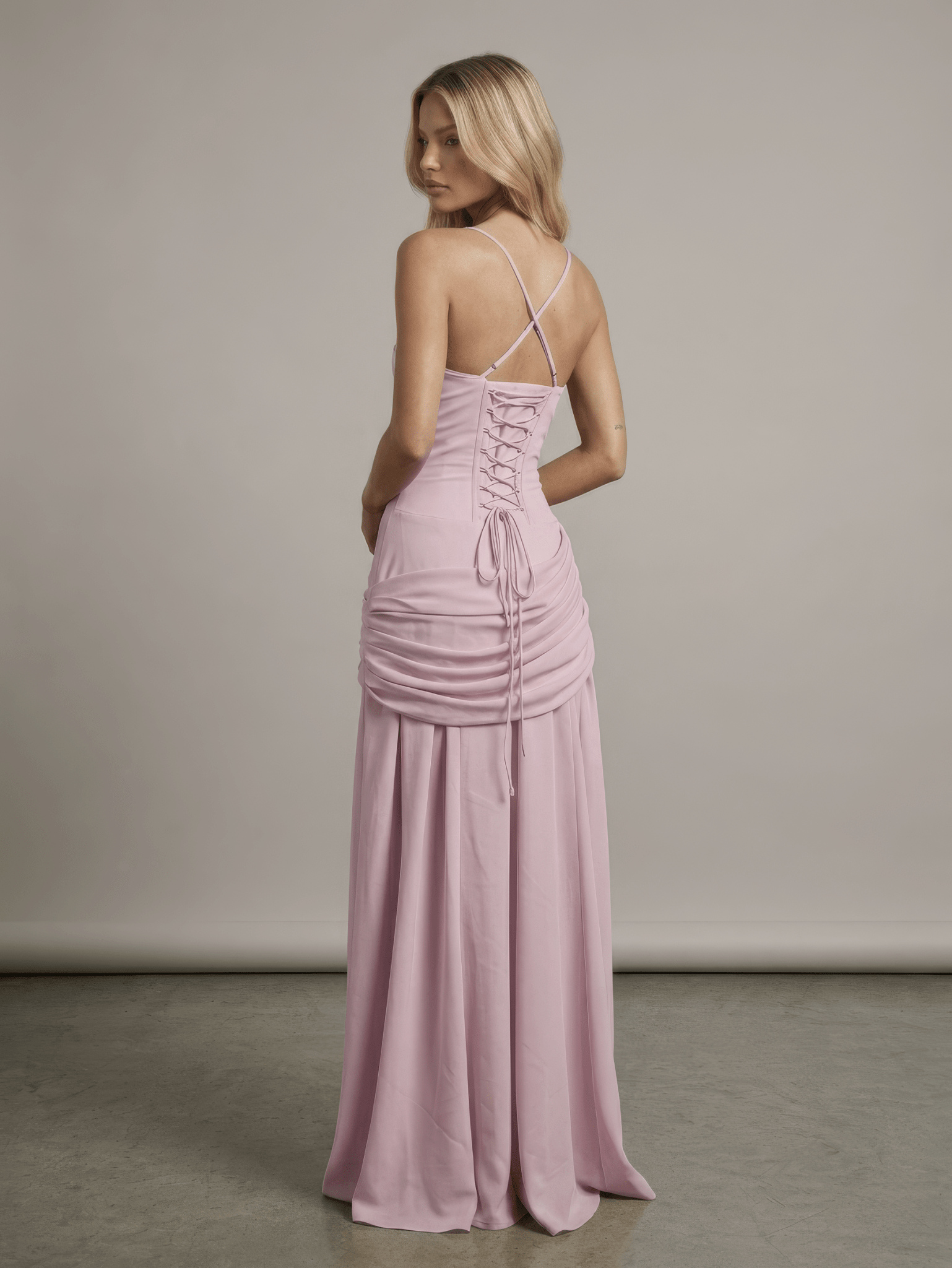 Essential Ribbed MIdi Dress - Pink - velourea