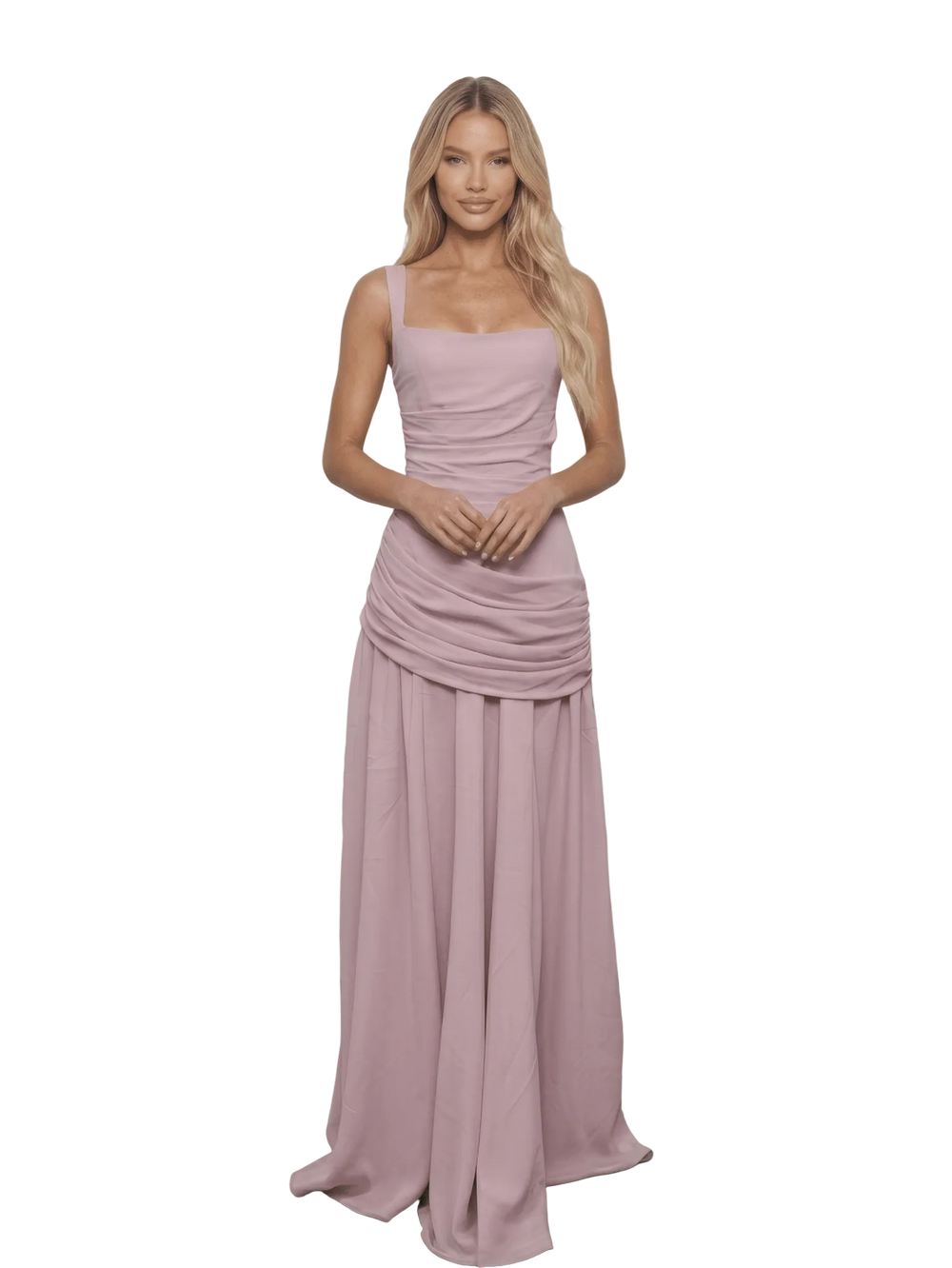 Essential Ribbed Midi Dress - Pink