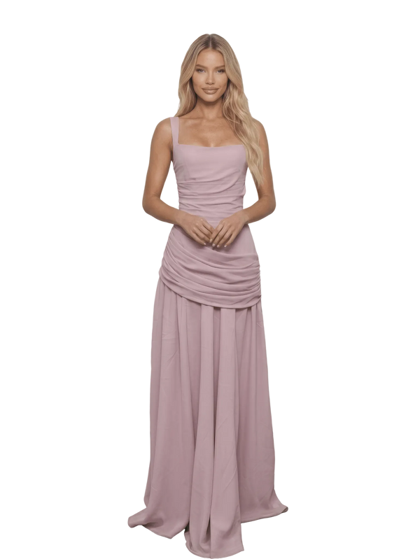 Essential Ribbed MIdi Dress - Pink - velourea