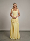 Essential Ribbed MIdi Dress - Yellow - velourea