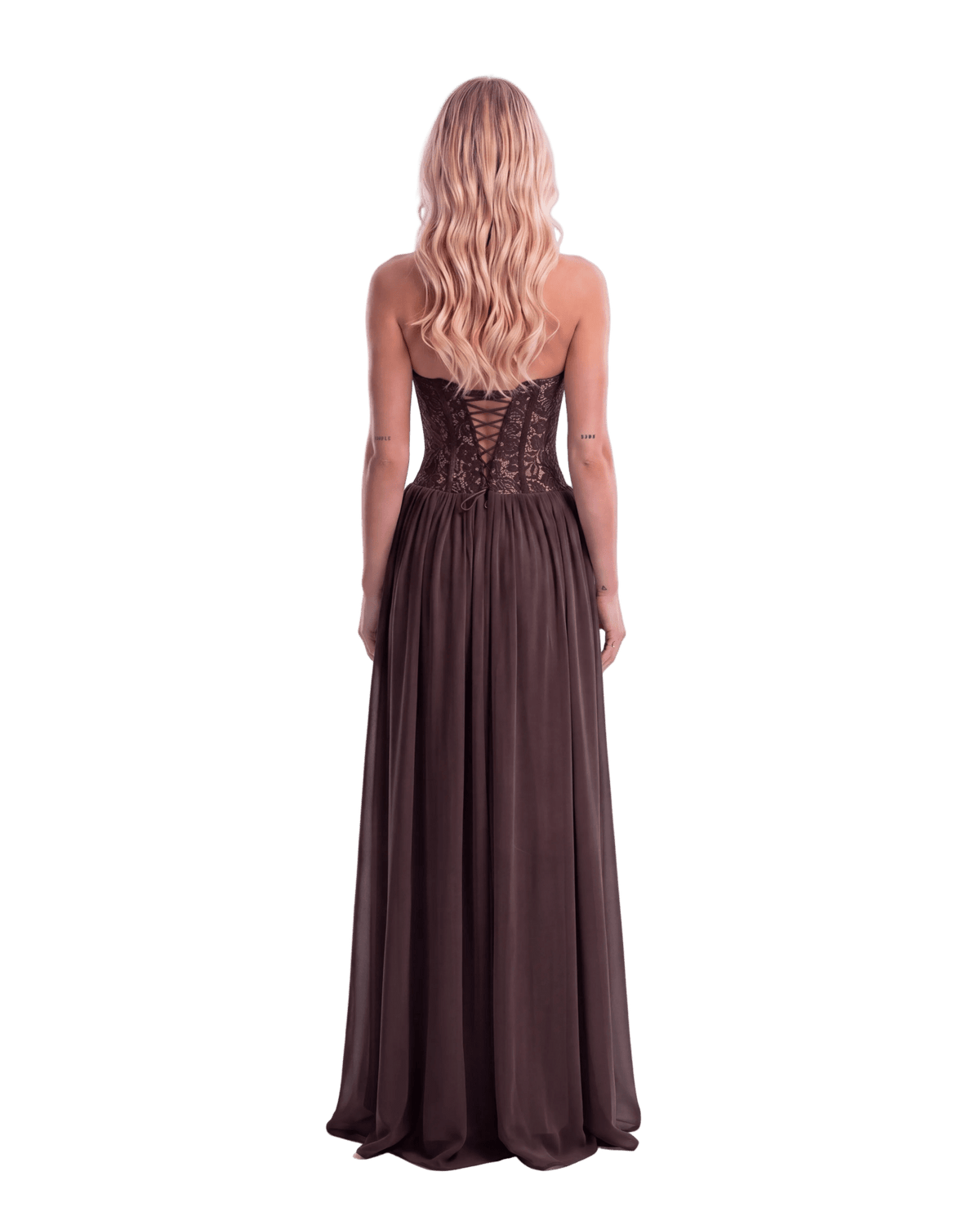 Flora Maxi Dress - Chocolate - velourea