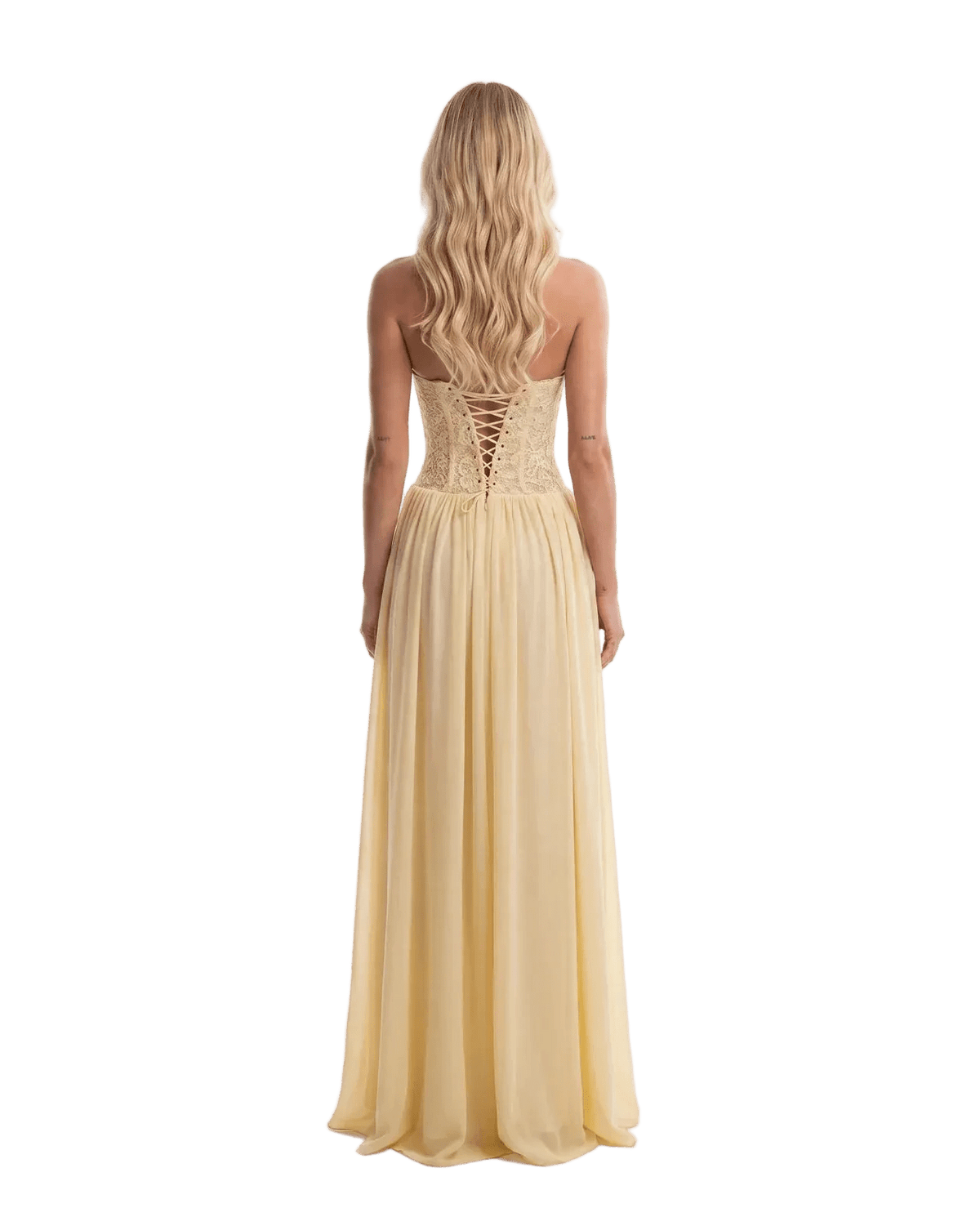 Flora Maxi Dress - Yellow - velourea