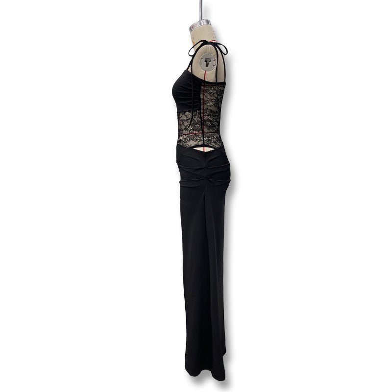 שמלת מקסי תחרה | Lace Corset Maxi Dress - velourea