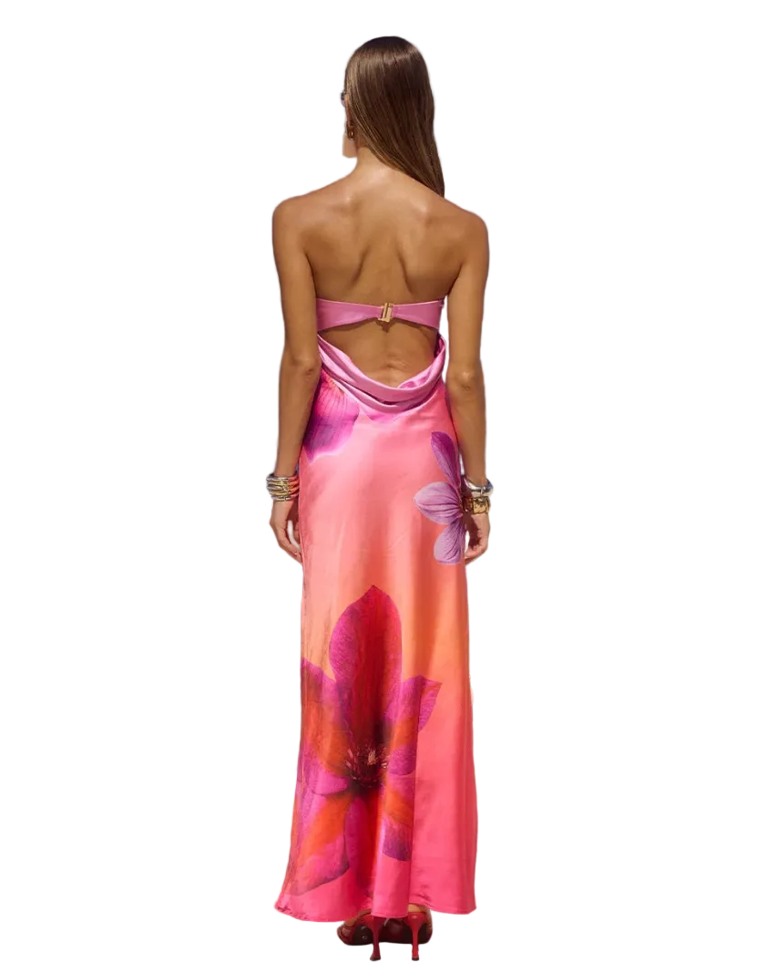Orchid Bloom Satin - Red - velourea