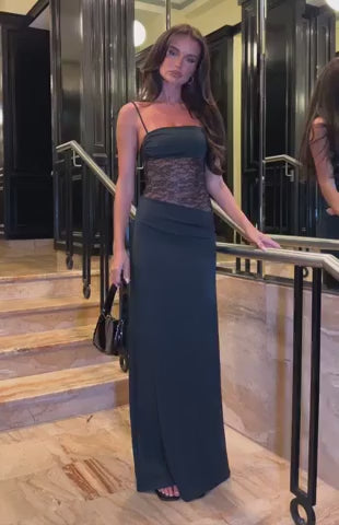 שמלת מקסי תחרה | Lace Corset Maxi Dress