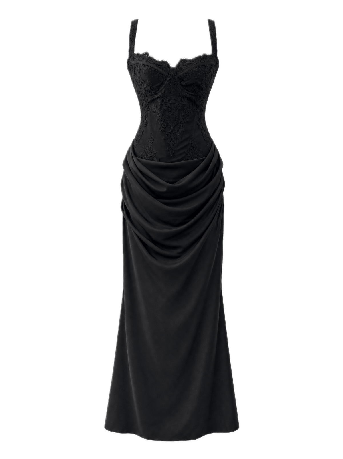 Roma Maxi Dress- Black - velourea