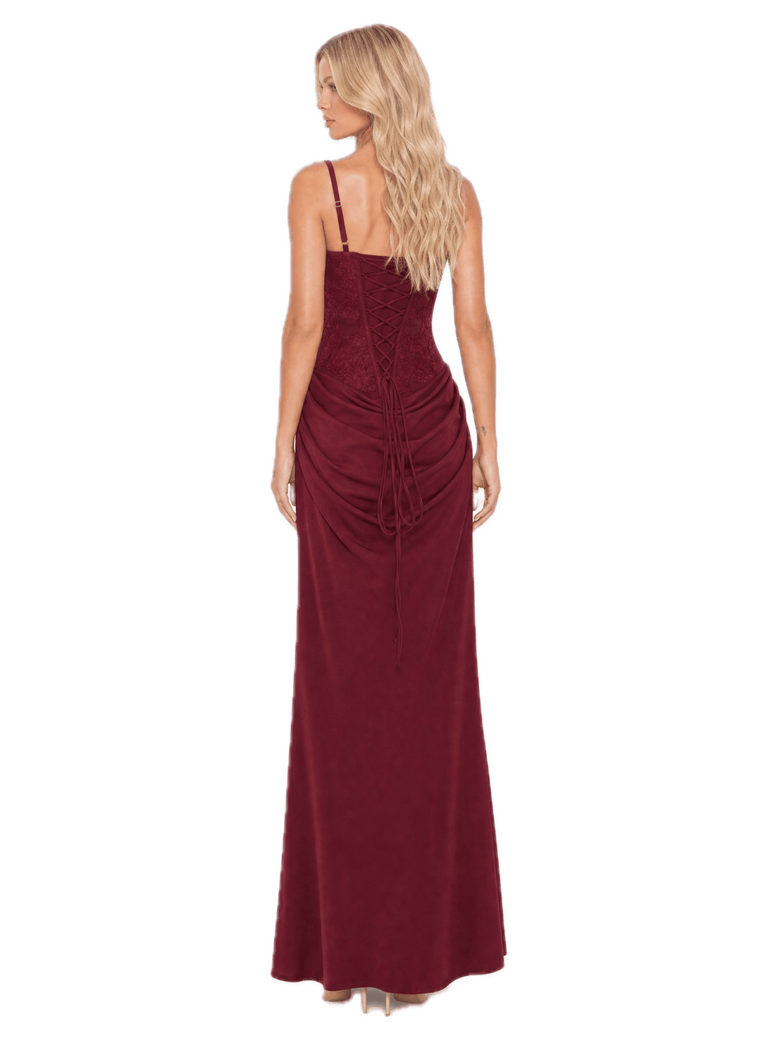 Roma Maxi Dress- Burgundy - velourea