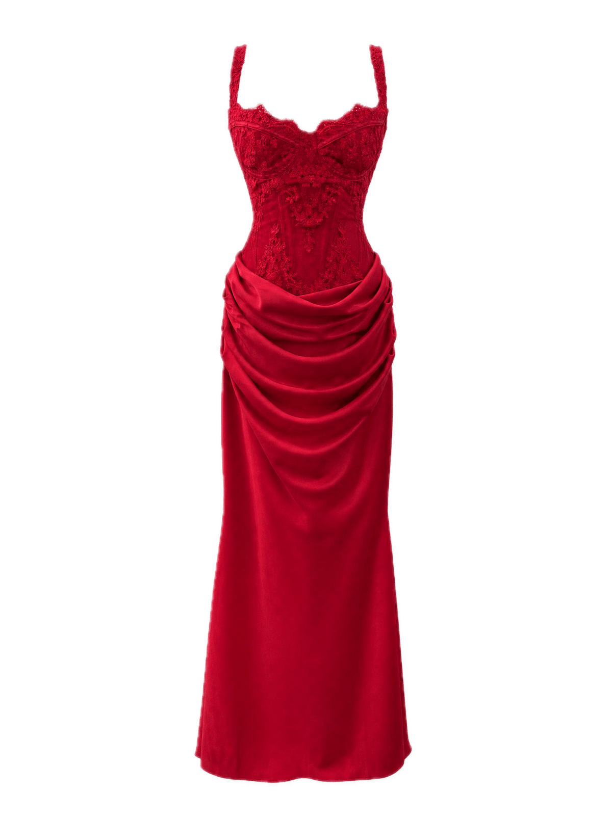 Roma Maxi Dress- Red - velourea