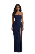 Royal Drape Dress - Blue