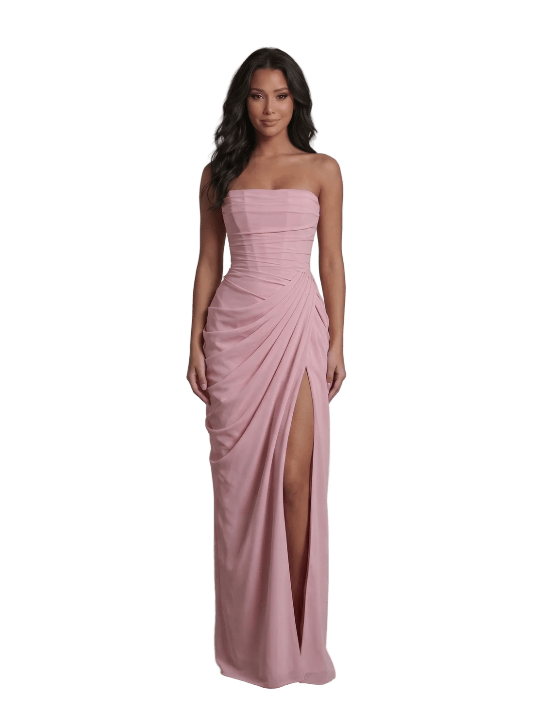 Royal Drape Dress - Pink - velourea