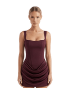 The Cornelia Mini Dress - Bordeaux